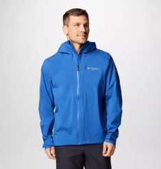 COLUMBIA Kurtka męska Ampli-Dry II Shell mountain blue-XL. Niebieskie kurtki Columbia, l, bez wzorów, z materiału, bez kaptura. Za 418.85 zł.