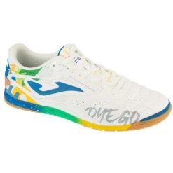 Buty halowe do piłki nożnej męskie, DZ-7 DZ7W 25 IN. Białe buty do biegania Joma, bez wzorów, z syntetyku, bez zapięcia, do piłki nożnej. Za 429.99 zł.