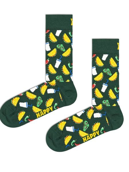 Happy Socks Skarpety w kolorze zielonym rozmiar: 41-46. Zielone skarpety Happy Socks, bez wzorów. Za 43.68 zł.