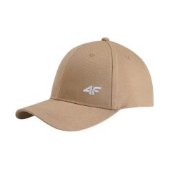 Czapka z daszkiem 4F. Brązowe czapki z daszkiem 4F, bez wzorów, z bawełny. Za 53.99 zł.