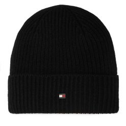 Czapka Tommy Hilfiger. Czarne czapki zimowe Tommy Hilfiger, bez wzorów. Za 369.99 zł.