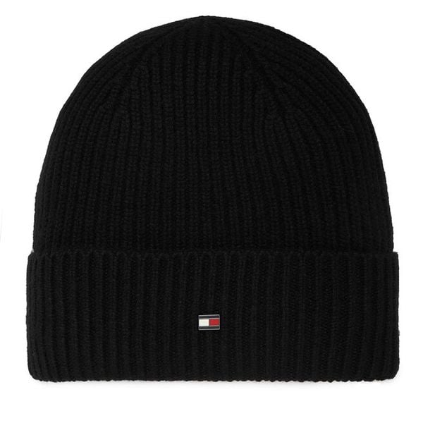 Czapka Tommy Hilfiger. Czarne czapki zimowe Tommy Hilfiger, bez wzorów. Za 369.99 zł.