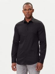 Armani Exchange Koszula XM001867 AF10192 UC001 Czarny Slim Fit. Czarne koszule Armani Exchange, m, bez wzorów, z bawełny, bez kołnierzyka, bez ramiączek. Za 409.99 zł.