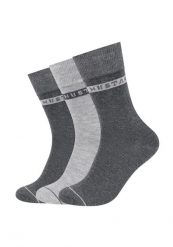 3 pack Męskie Skarpety MUSTANG dark grey mix MU31039 – 9703. Szare skarpety Mustang, bez wzorów. Za 69.99 zł.