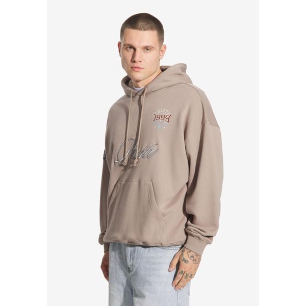 Bluza sportowa męska Prosto Football z kapturem. Brązowe bluzy z kapturem Prosto., m, bez wzorów, z kapturem. W wyprzedaży za 251.99 zł.