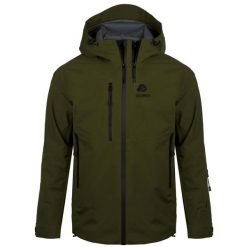 Kurtka turystyczna typu hardshell wodoodporna męska H07. Czarne kurtki GUGGEN MOUNTAIN, m, bez wzorów, z hardshellu, bez kaptura. W wyprzedaży za 929.03 zł.