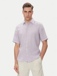 BOSS Koszula 50537382 Fioletowy Regular Fit. Fioletowe koszule Boss, m, bez wzorów, ze lnu, bez kołnierzyka, bez ramiączek. Za 339.99 zł.