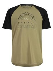 Maloja Koszulka funkcyjna "KeeseckM." w kolorze oliwkowo-czarnym rozmiar: XS. Brązowe t-shirty sportowe Maloja, bez wzorów, z materiału, bez ramiączek, outdoorowe. Za 105.63 zł.
