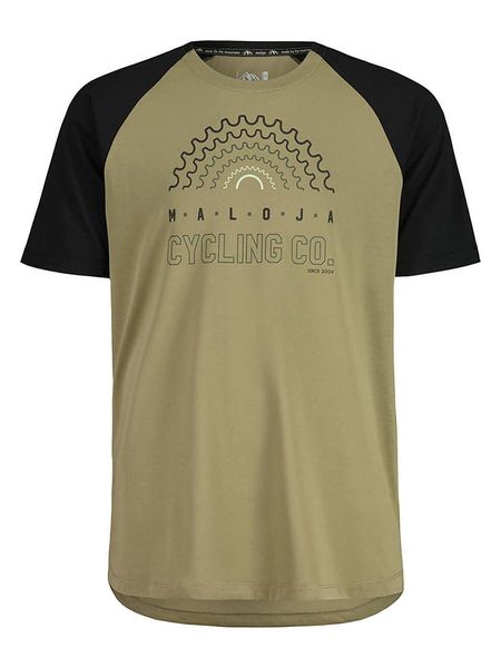 Maloja Koszulka funkcyjna "KeeseckM." w kolorze oliwkowo-czarnym rozmiar: S. Brązowe t-shirty sportowe Maloja, bez wzorów, z materiału, bez ramiączek, outdoorowe. Za 100.52 zł.