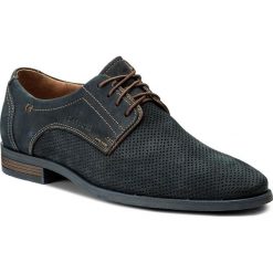 Półbuty LASOCKI FOR MEN 9093. Niebieskie eleganckie półbuty Lasocki For Men, bez wzorów, z nubiku, bez obcasa, bez zapięcia. W wyprzedaży za 129.99 zł.