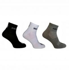 Skarpety turystyczne Salomon Active Wear Quarter 3 pary, niskie. Czarne skarpety Salomon, bez wzorów, z bawełny. Za 40.00 zł.