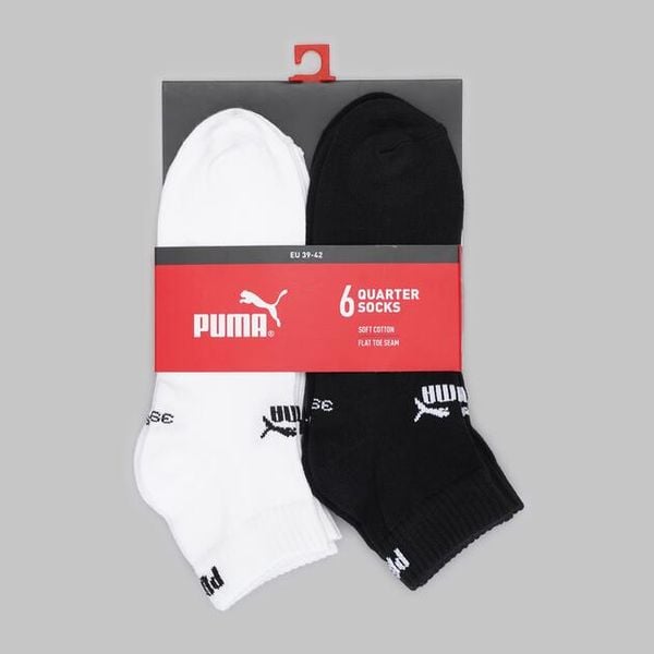 Puma Skarpety Elements Quarter 6-Pack 93875803. Białe skarpety Puma, bez wzorów. Za 79.99 zł.