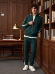 Rozpinana bluza sportowa z domieszką wiskozy - zielony. Zielone bluzy bez kaptura Sinsay, l, bez wzorów, z wiskozy, bez kaptura. Za 59.99 zł.