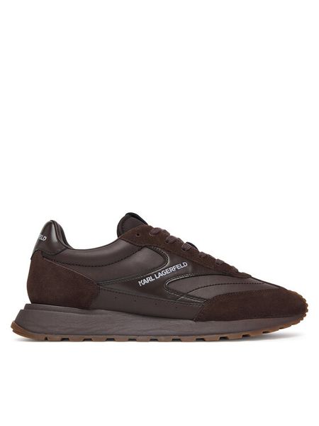 KARL LAGERFELD Sneakersy Kairo KL51117 Brązowy ciemny. Brązowe buty sportowe casual KARL LAGERFELD, bez wzorów, ze skóry, bez zapięcia. Za 919.99 zł.