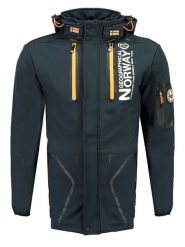 Geographical Norway Kurtka softshellowa "Tyreek" w kolorze granatowym rozmiar: M. Niebieskie kurtki outdoor i hardshell Geographical Norway, m, bez wzorów, bez kaptura. Za 190.18 zł.