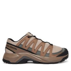 Trekkingi Salomon. Brązowe buty trekkingowe Salomon, bez wzorów, bez zapięcia. Za 469.99 zł.