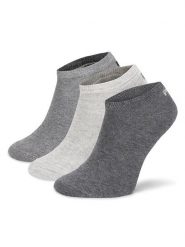 Fila Skarpety Niskie Męskie F9100-AW24 (3-pack) Szary. Szare skarpety Fila, bez wzorów, z bawełny. Za 29.99 zł.
