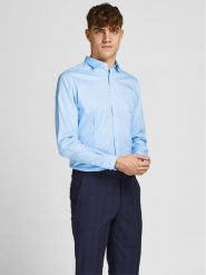 Jack&Jones Koszula Parma 12097662 Niebieski Super Slim Fit. Niebieskie koszule Jack&Jones, m, bez wzorów, z bawełny, bez kołnierzyka, bez ramiączek. Za 169.99 zł.