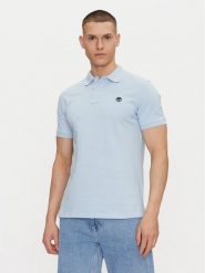 Timberland Polo TB0A6VDP Błękitny Regular Fit. Niebieskie koszulki polo Timberland, m, bez wzorów, z bawełny, bez kołnierzyka, bez ramiączek. Za 249.99 zł.
