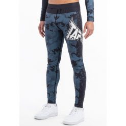 Legginsy o regularnym kroju Tapout Patton. Niebieskie legginsy długie sportowe TAPOUT, bez wzorów, na jogę i pilates. Za 215.50 zł.