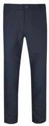 Eleganckie Męskie Spodnie - RIGON - Granat w Delikatną Kratkę. Eleganckie spodnie Rigon, m, z elastanu, eleganckie. Za 179.00 zł.
