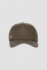 BALMAIN Brązowa czapka z daszkiem Mini Mng Coated Canvas, Rozmiar 2. Brązowe czapki z daszkiem Balmain, bez wzorów. W wyprzedaży za 999.99 zł.