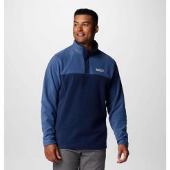 Bluza polarowa męska Columbia Steens Mountain Half Snap II. Niebieskie bluzy z polaru Columbia, na jesień, m, bez wzorów, z polaru, bez kaptura. Za 134.99 zł.