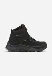 Czarne Buty Trekkingowe Trapery z Technologią Soft Shell Atike. Czarne trekkingi Born2be, bez wzorów, bez zapięcia. Za 159.99 zł.
