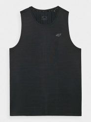 4F Top sportowy w kolorze czarnym rozmiar: S. Czarne t-shirty sportowe 4F, bez wzorów, z materiału, bez ramiączek, outdoorowe. Za 32.90 zł.