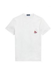 Polo Ralph Lauren T-Shirt 710B21952001 Biały Regular Fit. Białe koszulki polo sportowe Polo Ralph Lauren, m, bez wzorów, z bawełny, bez kołnierzyka, bez ramiączek. Za 689.99 zł.