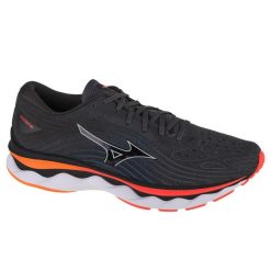 Buty do biegania męskie, Mizuno Wave Sky 6. Brązowe buty do biegania Mizuno, bez wzorów, bez zapięcia, do biegania, mizuno wave. Za 499.99 zł.