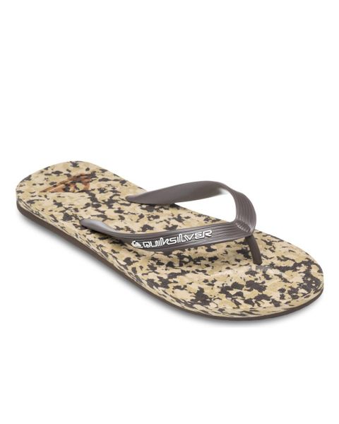 Klapki japonki dla Mężczyzn MOLOKAI RECYCLED. Brązowe klapki Quiksilver, z gumy. Za 94.99 zł.