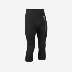 Legginsy koszykarskie 3/4 NBA męskie Tight 900. Czarne legginsy długie sportowe TARMAK, l, bez wzorów, z materiału, na fitness i siłownię. Za 109.99 zł.