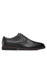 Clarks Półbuty Atticus Ltlace 261736087 Czarny. Czarne eleganckie półbuty Clarks, bez wzorów, ze skóry, bez obcasa, bez zapięcia. Za 339.99 zł.