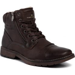 Kozaki TOM TAILOR - 798190200 Brown. Brązowe kozaki Tom Tailor, bez wzorów, z materiału, bez obcasa, bez zapięcia. Za 259.00 zł.