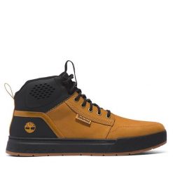 Trzewiki Timberland. Brązowe botki sznurowane Timberland, bez wzorów, bez obcasa, bez zapięcia. Za 679.99 zł.