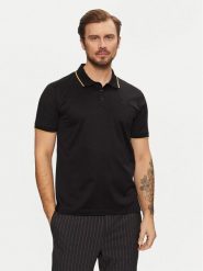 KARL LAGERFELD Polo 745080 551200 Czarny Regular Fit. Czarne koszulki polo KARL LAGERFELD, m, bez wzorów, z bawełny, bez kołnierzyka, bez ramiączek. Za 359.99 zł.