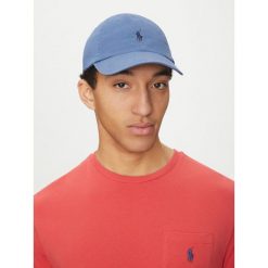 Czapka z daszkiem Polo Ralph Lauren. Niebieskie czapki z daszkiem Polo Ralph Lauren, bez wzorów. Za 179.99 zł.