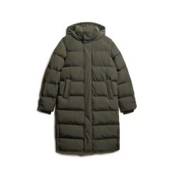 Długa kurtka z kapturem Superdry. Zielone kurtki Superdry, na zimę, m, bez wzorów, z puchu, z kapturem. Za 851.75 zł.