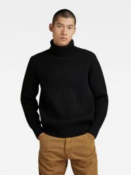 G-Star Raw Golf Essential D23732-D447 Czarny Regular Fit. Czarne golfy G-Star Raw, m, bez wzorów, z wełny, bez kołnierzyka, bez ramiączek. Za 649.99 zł.