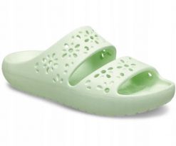 Klapki Dla Dorosłych Crocs Classic Floral Cut Out. Zielone klapki Crocs, z materiału. Za 159.99 zł.