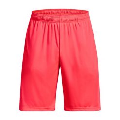 Spodenki fitness męskie Under Armour Tech WM. Czerwone szorty Under Armour, m, bez wzorów, sportowe. Za 99.99 zł.