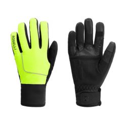 Zimowe rękawiczki rowerowe Rogelli Essential. Żółte rękawiczki Rogelli, na zimę, bez wzorów. Za 146.00 zł.