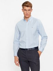 Tommy Hilfiger Koszula Core Flex MW0MW25035 Błękitny Regular Fit. Niebieskie koszule Tommy Hilfiger, m, bez wzorów, z bawełny, bez kołnierzyka, bez ramiączek. Za 209.99 zł.
