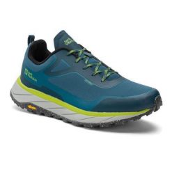 Buty trekkingowe męskie Jack Wolfskin Terrashelter Low. Niebieskie buty trekkingowe Jack Wolfskin, bez wzorów, bez zapięcia. Za 269.99 zł.