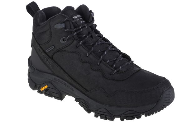 Buty trekkingowe męskie Merrell Coldpack 3 Thermo Mid. Czarne trekkingi Merrell, bez wzorów, z materiału, za kostkę, bez zapięcia. Za 759.05 zł.