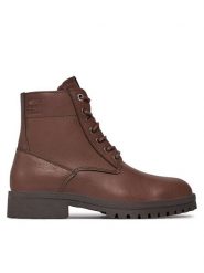 Jack&Jones Kozaki 12243413 Brązowy. Brązowe kozaki Jack&Jones, bez wzorów, ze skóry, bez obcasa, bez zapięcia. Za 329.99 zł.