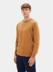 Tom Tailor Sweter 1027661 Brązowy Regular Fit. Brązowe swetry rozpinane Tom Tailor, m, bez wzorów, z bawełny, bez kołnierzyka, bez ramiączek. Za 79.99 zł.