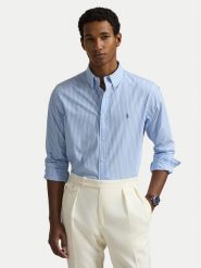 Polo Ralph Lauren Koszula 710929346016 Błękitny Custom Fit. Niebieskie koszule Polo Ralph Lauren, m, bez wzorów, z bawełny, bez kołnierzyka, bez ramiączek. Za 629.99 zł.
