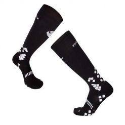Długie, uciskowe skarpetki podkolanowe w kolorze czarnym. Czarne skarpety TRY TO FLY, bez wzorów. W wyprzedaży za 86.37 zł.